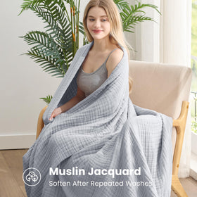 Love's cabin muslin 100% cotton texture emphasizes natural softness