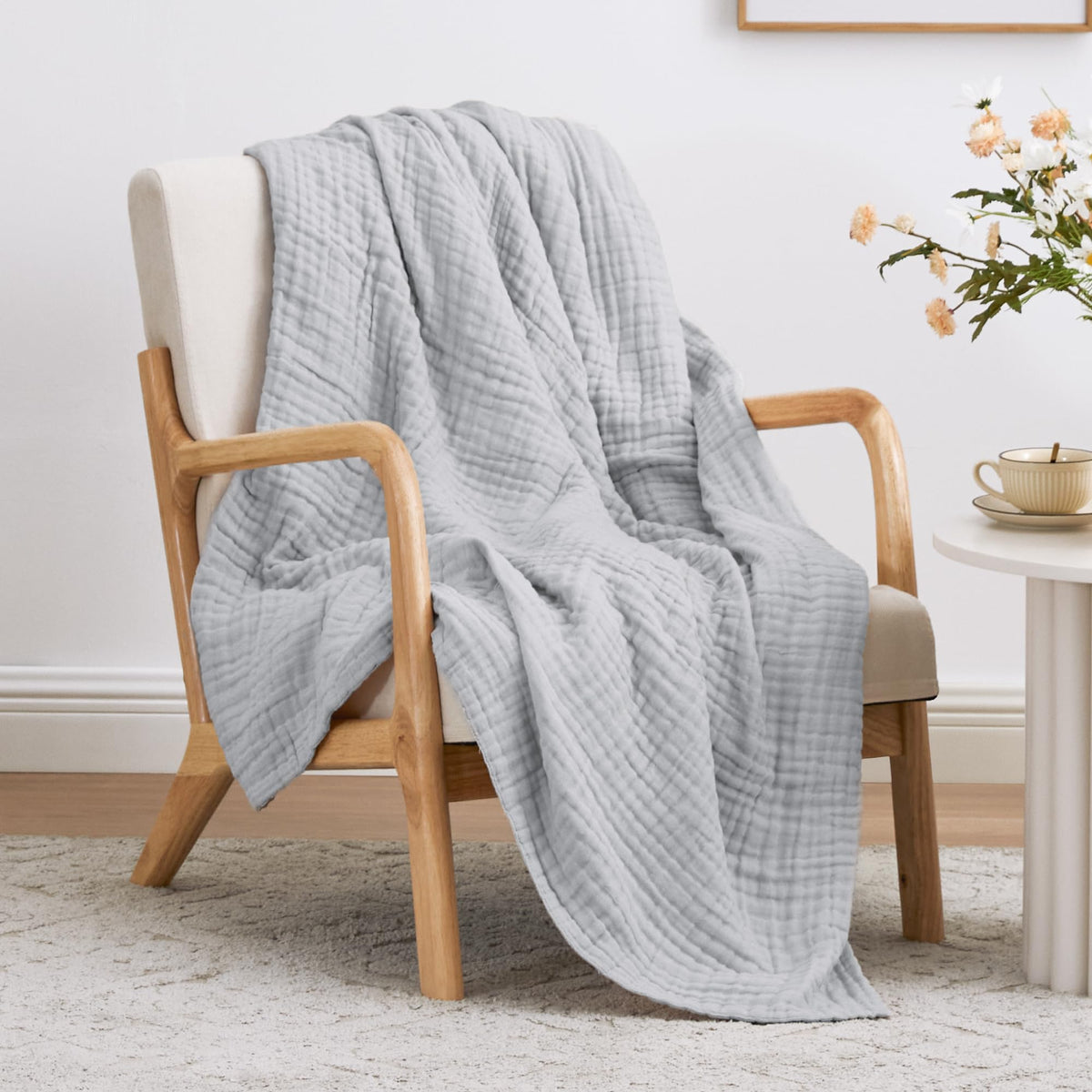 Love's cabin muslin blanket 6-layer design offering breathable warmth