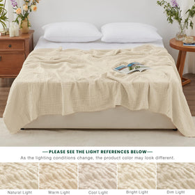 Love's cabin beige blanket decor, versatile for home decor