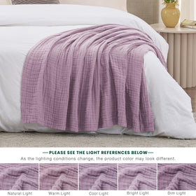 Love's Cabin blanket color options show beige white black grey