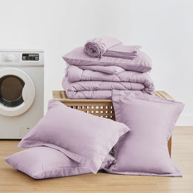 Love's cabin two pillow shams add a coordinated, neat look.