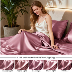 Wrinkle-resistant satin finish from Love's cabin for easy care and neat appearance