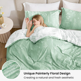 Love's cabin sage-green reversible design with contrasting colors for quick decor refresh