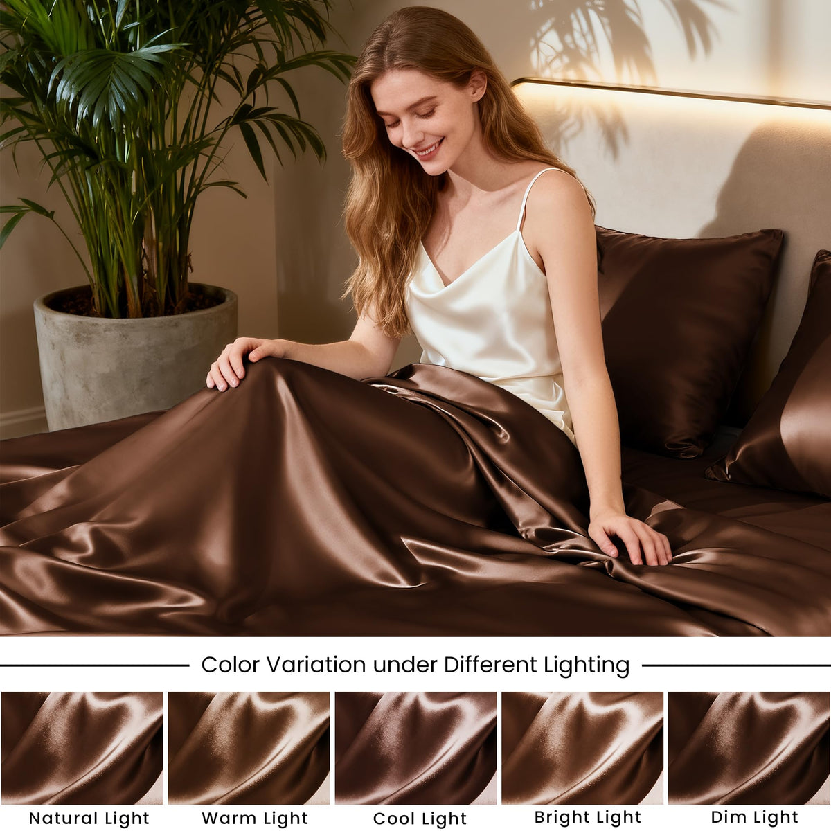 Love's cabin satin queen sheets are machine washable for simple maintenance.