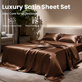 Love's cabin satin queen pillowcase with envelope closure keeps pillows secure.