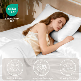 Love's cabin satin queen pillowcase 20x30 with enveloped closure prevents pillow escape.