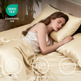 Love's cabin satin queen pillowcase 20x30-1 secure fit resists wrinkling