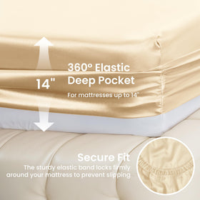 Love's cabin satin queen pillowcase 20x30-2 smooth sleep