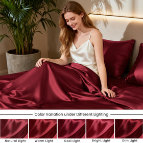 Love's Cabin satin sheets demonstrate wrinkle resistance for quick bed making