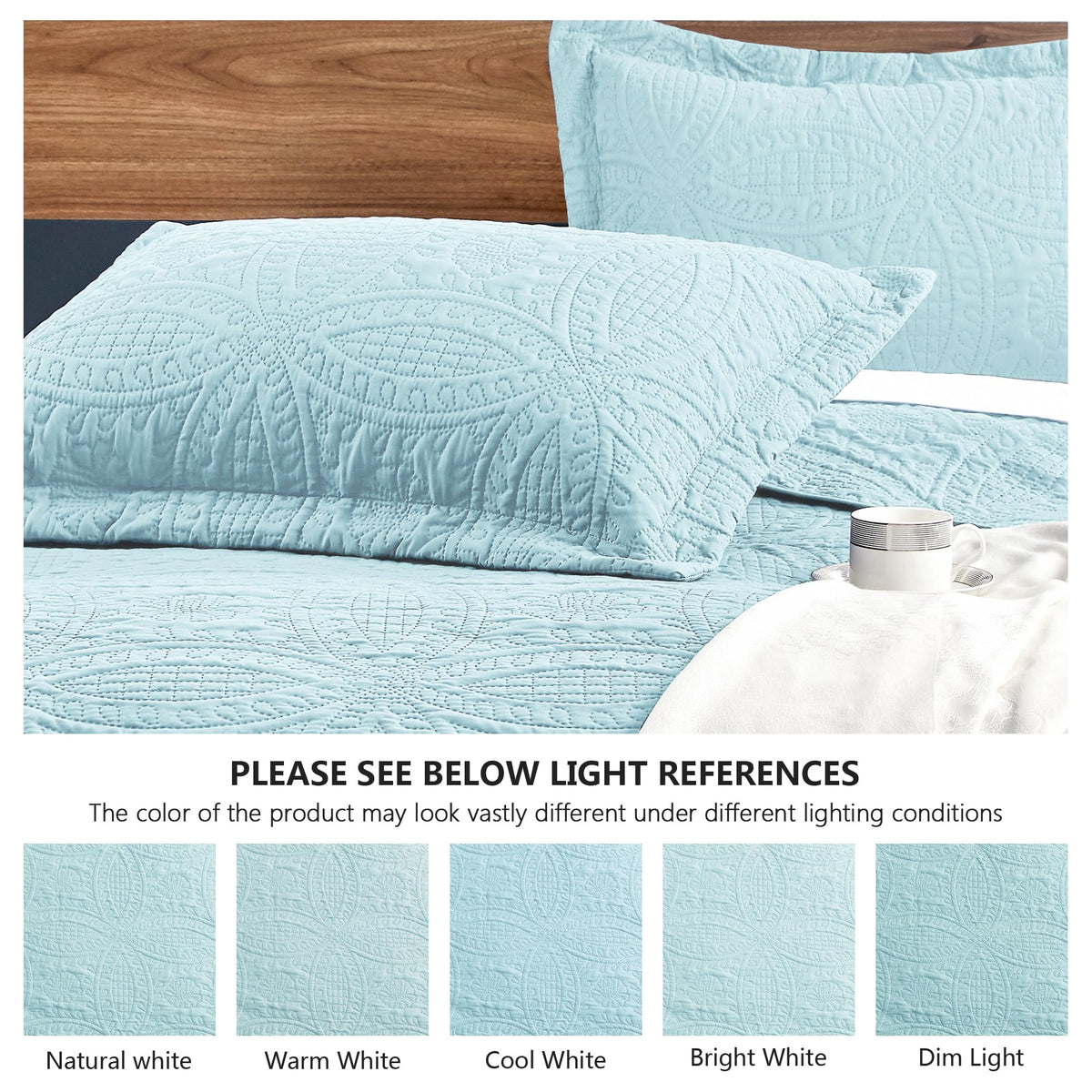 Love's cabin ultrasonically pressed coverlet resists unraveling after washing.