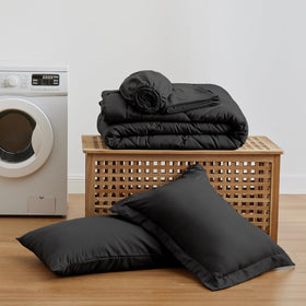 Love's cabin packaged look heightens bedroom appeal after fluffing