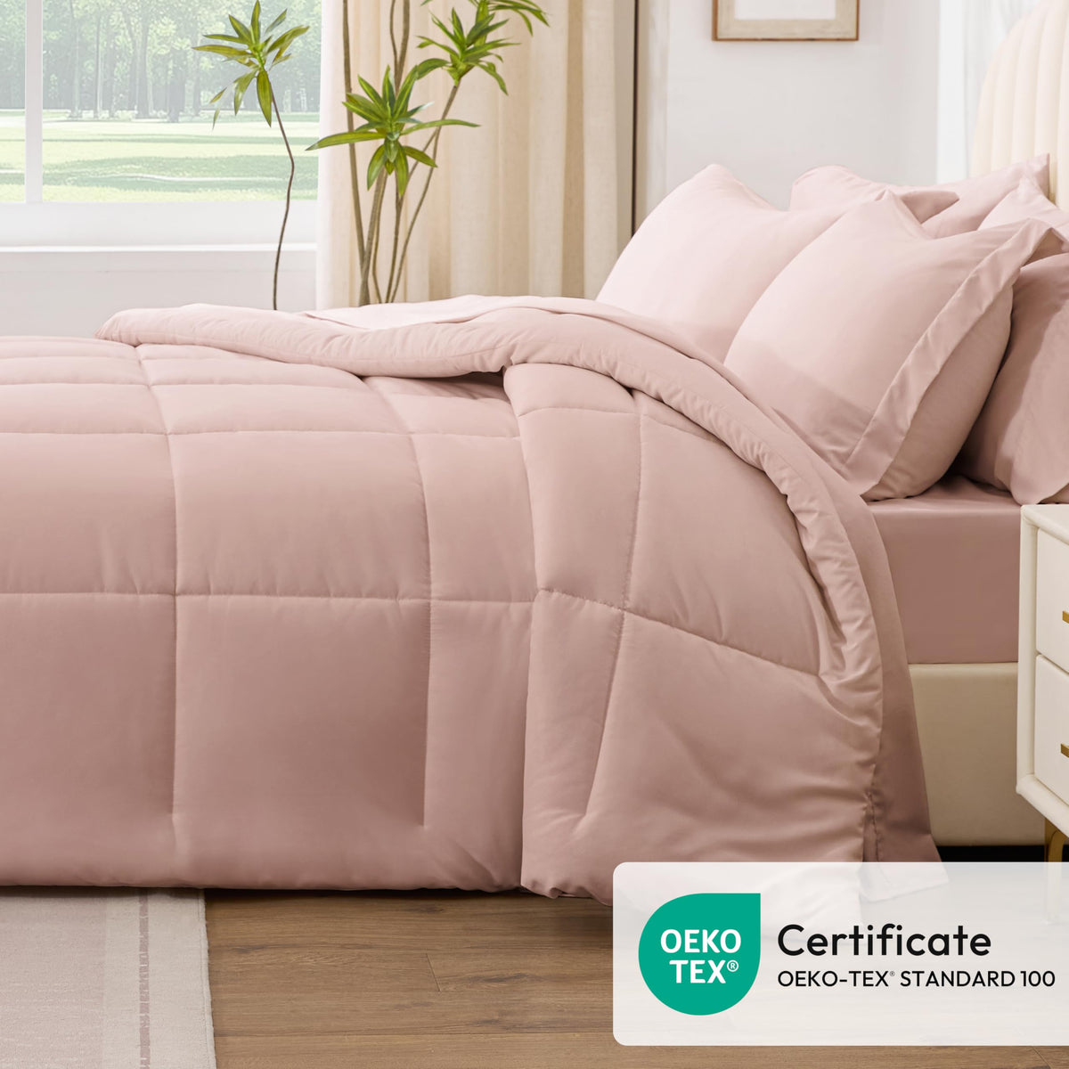 Love's cabin pillowcase on display features secure envelope closure for neat pillows
