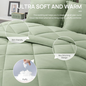 Love's cabin twin comforter sage pillow sham adds cohesive styling and secure pillow support.
