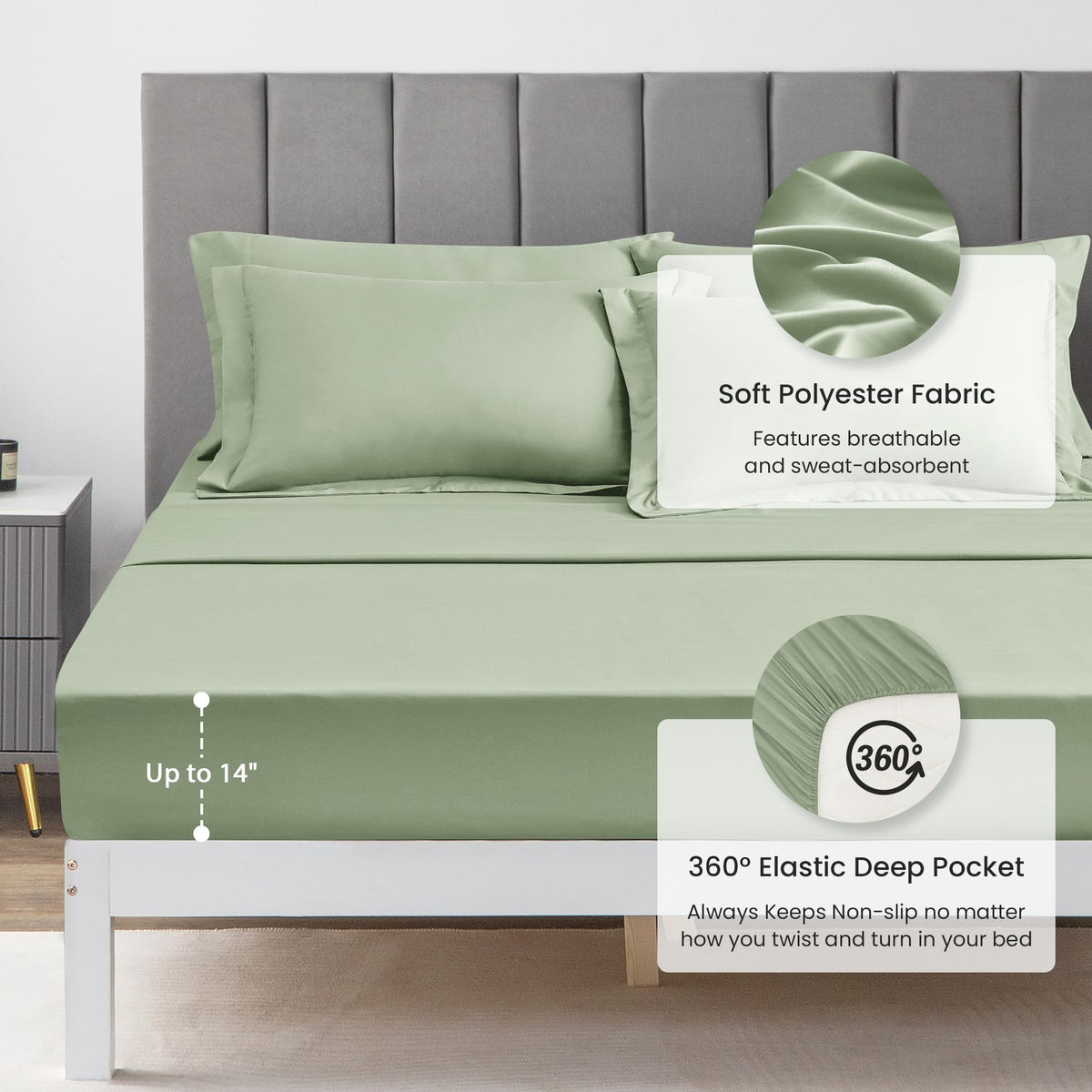 Love's cabin twin comforter sage pillowcase with envelope closure keeps pillows in place.