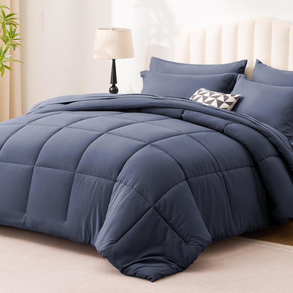 Love's cabin twin flat sheet Indigo Blue provides smooth, breathable sleep surface