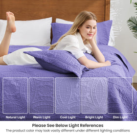 Love's cabin Two Shams accompany the quilt for a cohesive look.