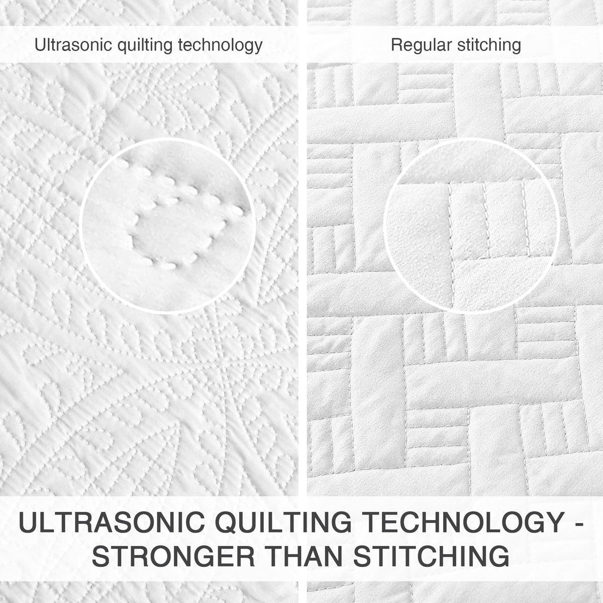 Love's cabin ultrasonic-pressed coverlet demonstrates durable construction