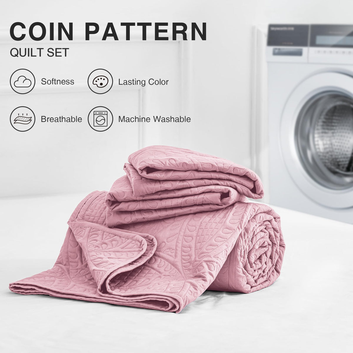 Love's cabin year-round coverlet suitable for all seasons.
