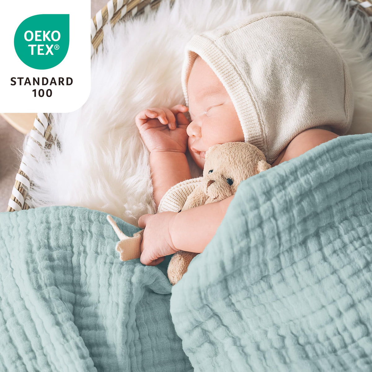 Love's Cabin breathable cotton blanket, suitable for all-season use.