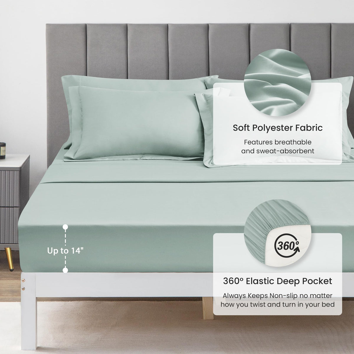 Love's cabin Aqua pillowcase close-up features an envelope closure to keep pillows secure.
