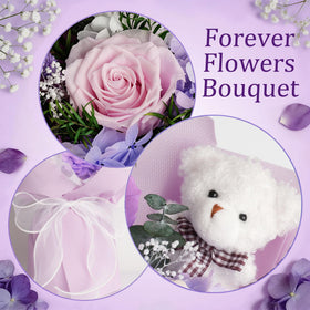 LOVEXIRAN preserved roses and hydrangeas close-up with lifelike petals