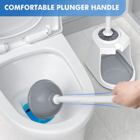 LOVLOY ergonomic long-handle design improves grip during plunging.