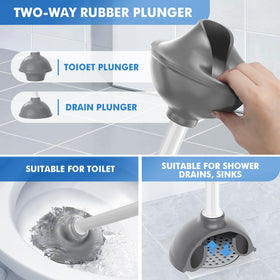 LOVLOY toilet brush with dense bristles cleans under the rim for thorough cleaning.