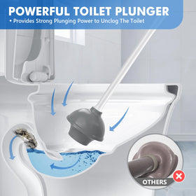 LOVLOY toilet plunger provides a tight seal for effective unclogging in bathrooms.