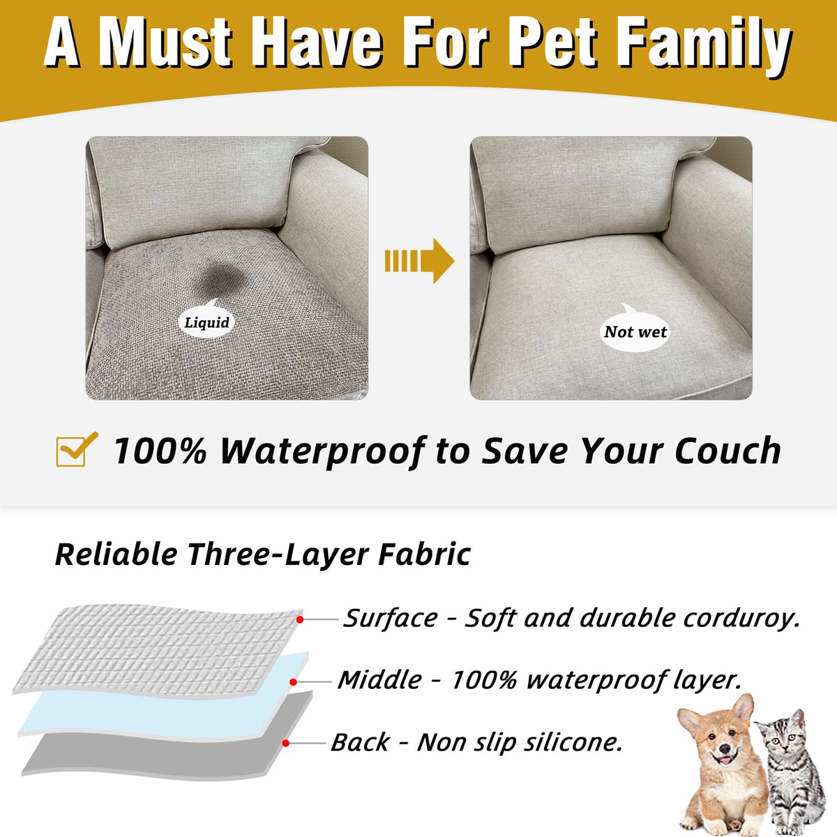 LovoGemy headrest protector latte guards daily wear on cushions