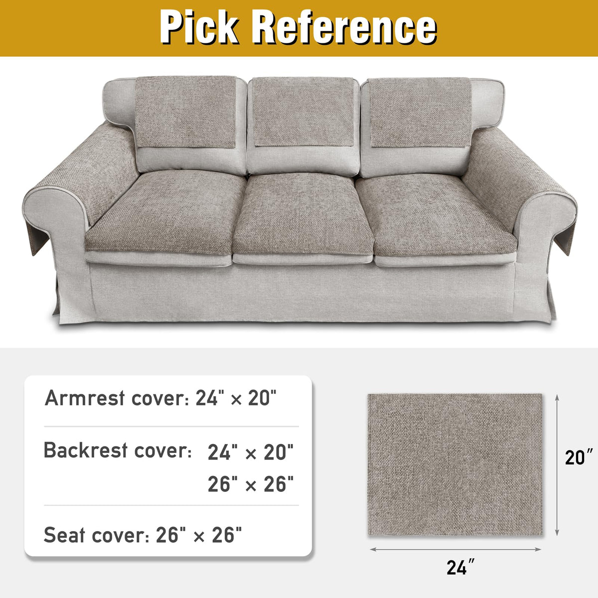 LovoGemy recliner cover latte with anti slip backing stays put