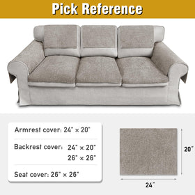 LovoGemy recliner cover latte with anti slip backing stays put