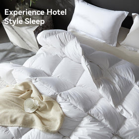 L LOVSOUL 1200TC organic cotton cover for soft, durable nights.