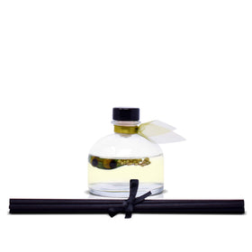 Sage-green ribbon accent on the diffuser cap.