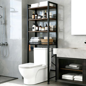 Lovswan basket storage keeps cosmetics and toiletries neatly organized.