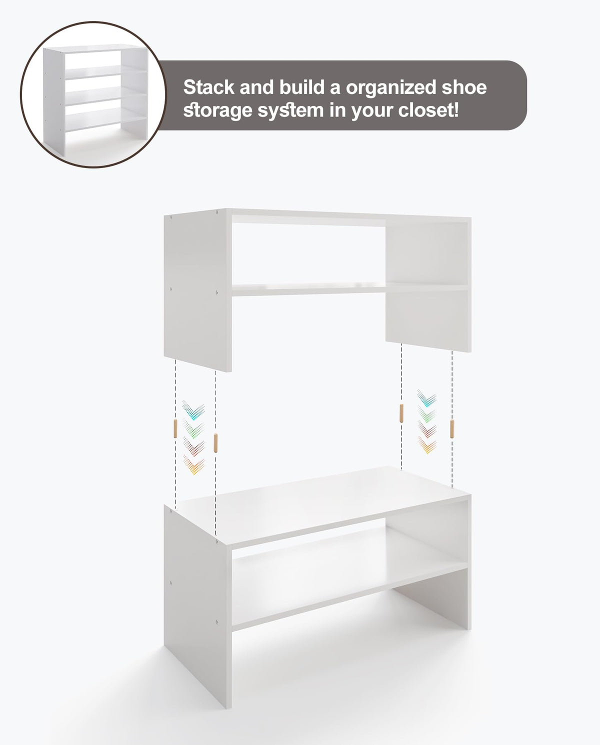 LOWOSA compact footprint fits closet, entryway, or office organization.