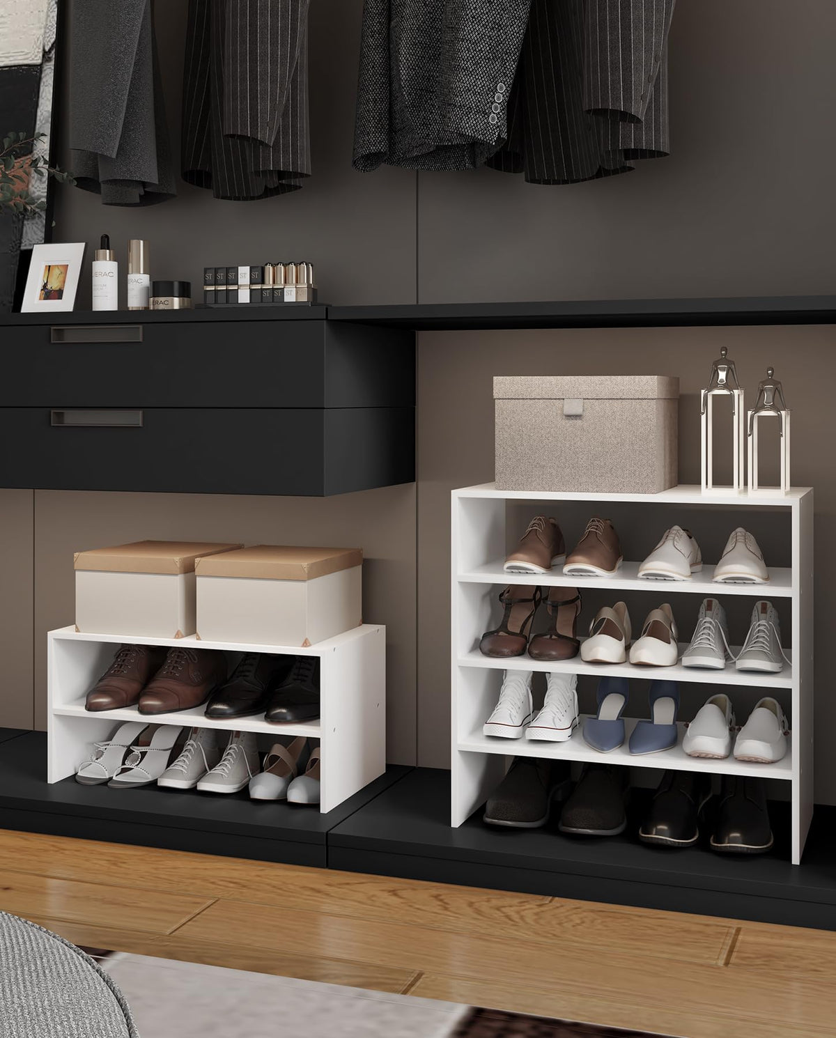 LOWOSA stackable design enables expanding storage space as needs grow.