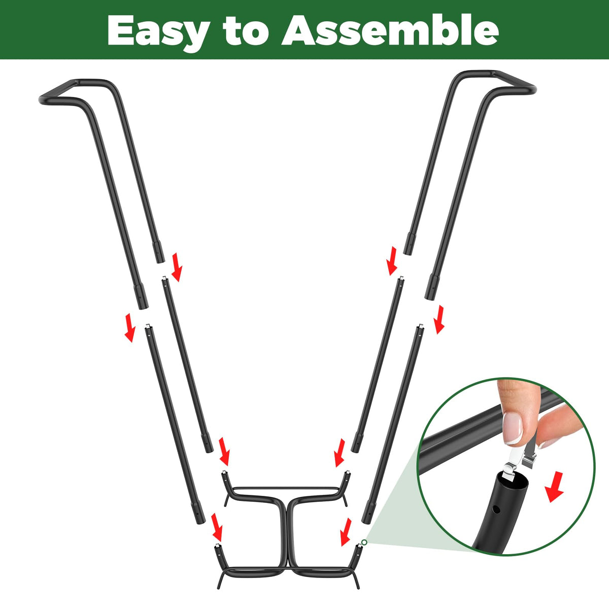 Loyala trash bag holder portable design offers flexible outdoor cleanup.