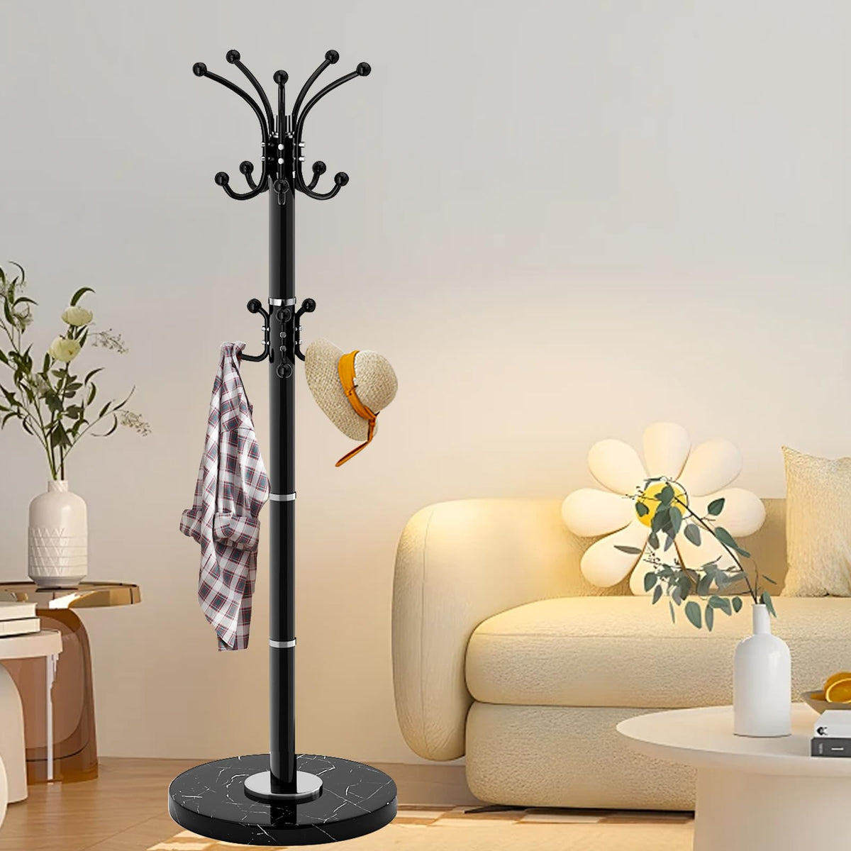 LOZABEE coat rack in an office or foyer adds functional elegance.