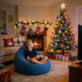 LPMOERA easy-move bean bag chair with handle simplifies moving between rooms.