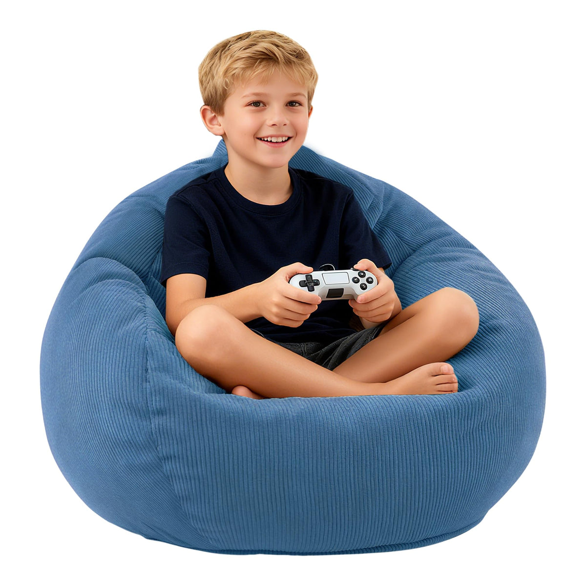 LPMOERA memory foam bean bag chair offers plush support for lounging.