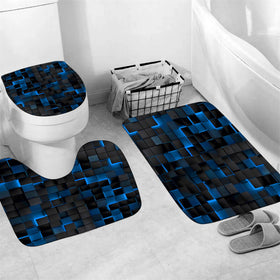 LQCOOL toilet lid cover coordinates with the curtain