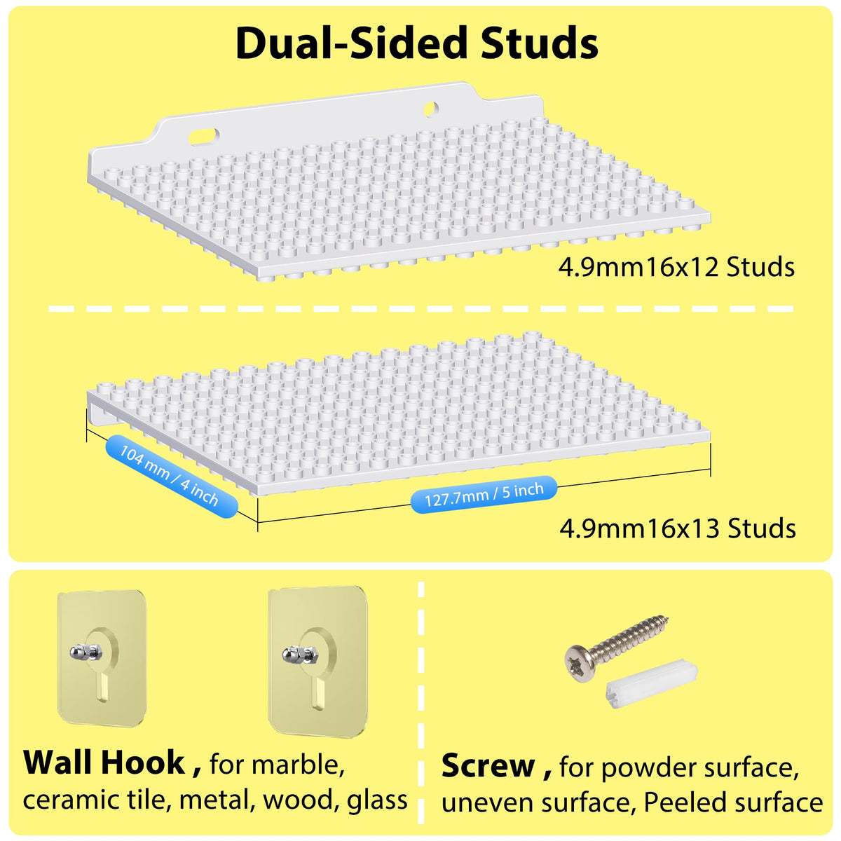 LRANFOW dual-sided brick display shelves invite creative layouts from both sides.