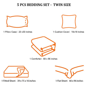 Lris Bedding 19x19 cushion cover adds a playful finishing touch.