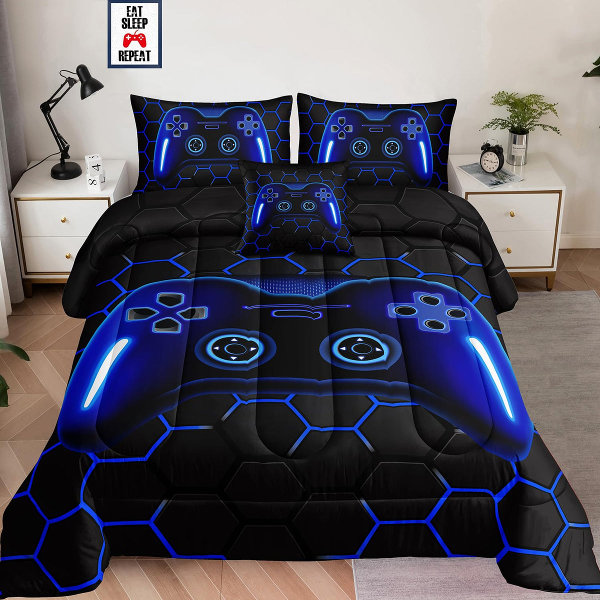 Lris Bedding set arrives vacuum-sealed for compact storage and quick fluffing.