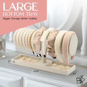 LS Lulu & Summer headband holder cream side view showing compact storage for accessories.