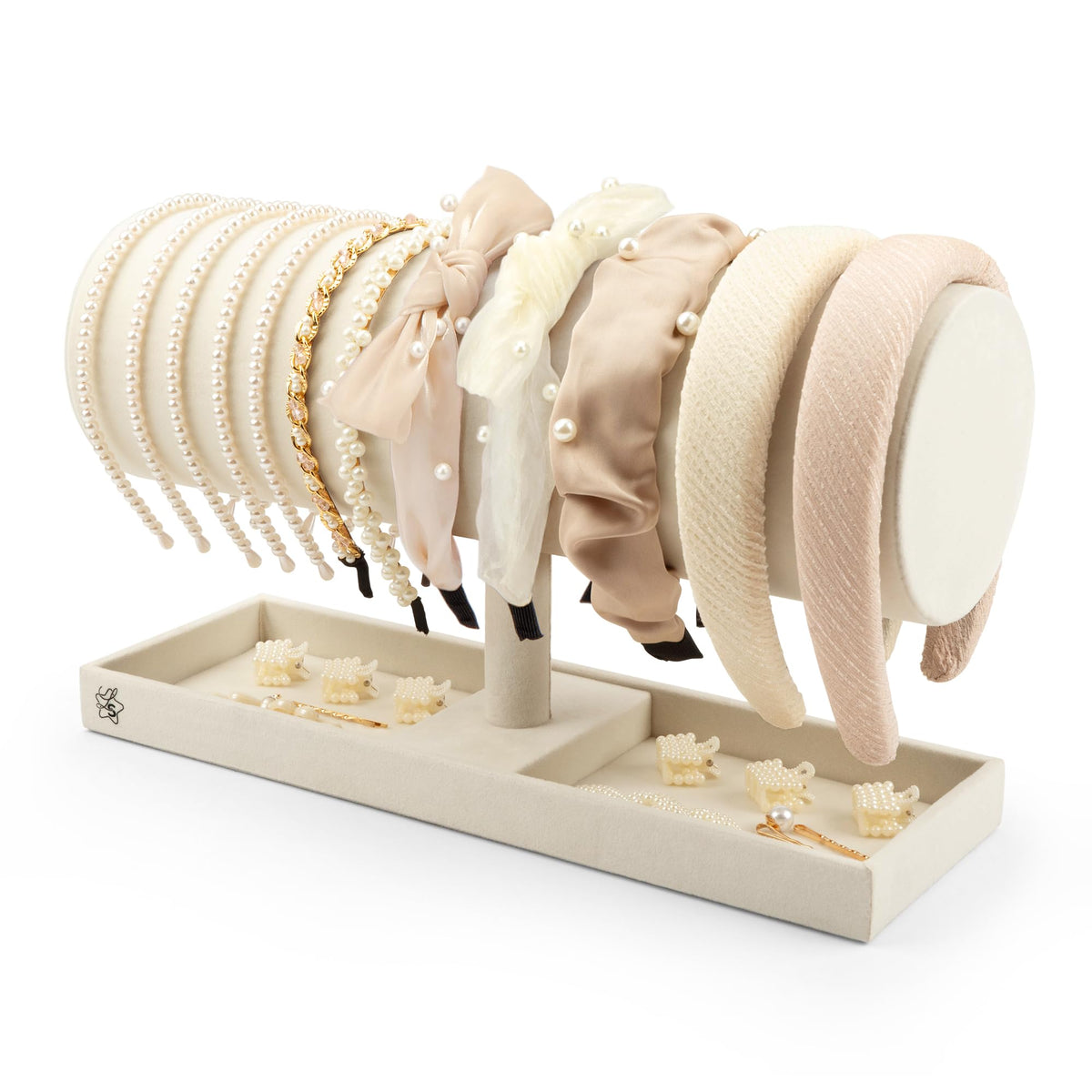 LS Lulu & Summer headband holder dressing area adds chic storage.