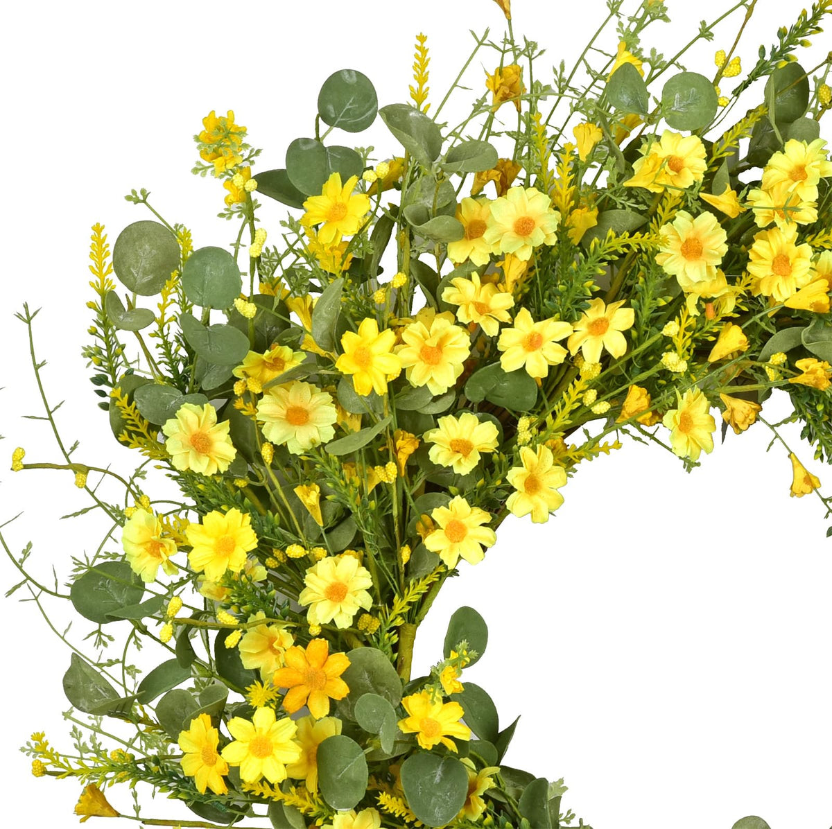 LSKYTOP grapevine base wreath close-up shows natural texture and durability