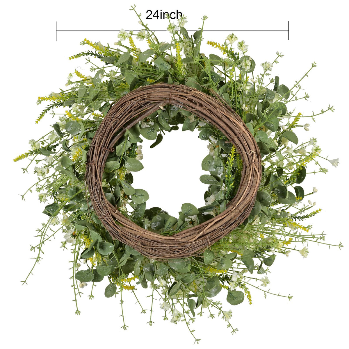 LSKYTOP handcrafted wreath showing natural texture and detailed finish