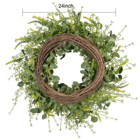 LSKYTOP handcrafted wreath showing natural texture and detailed finish