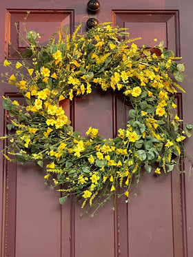 LSKYTOP spring summer wreath decor ideal for entryways and porches